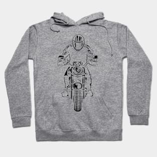 Classic Motorcycle White Hoodie